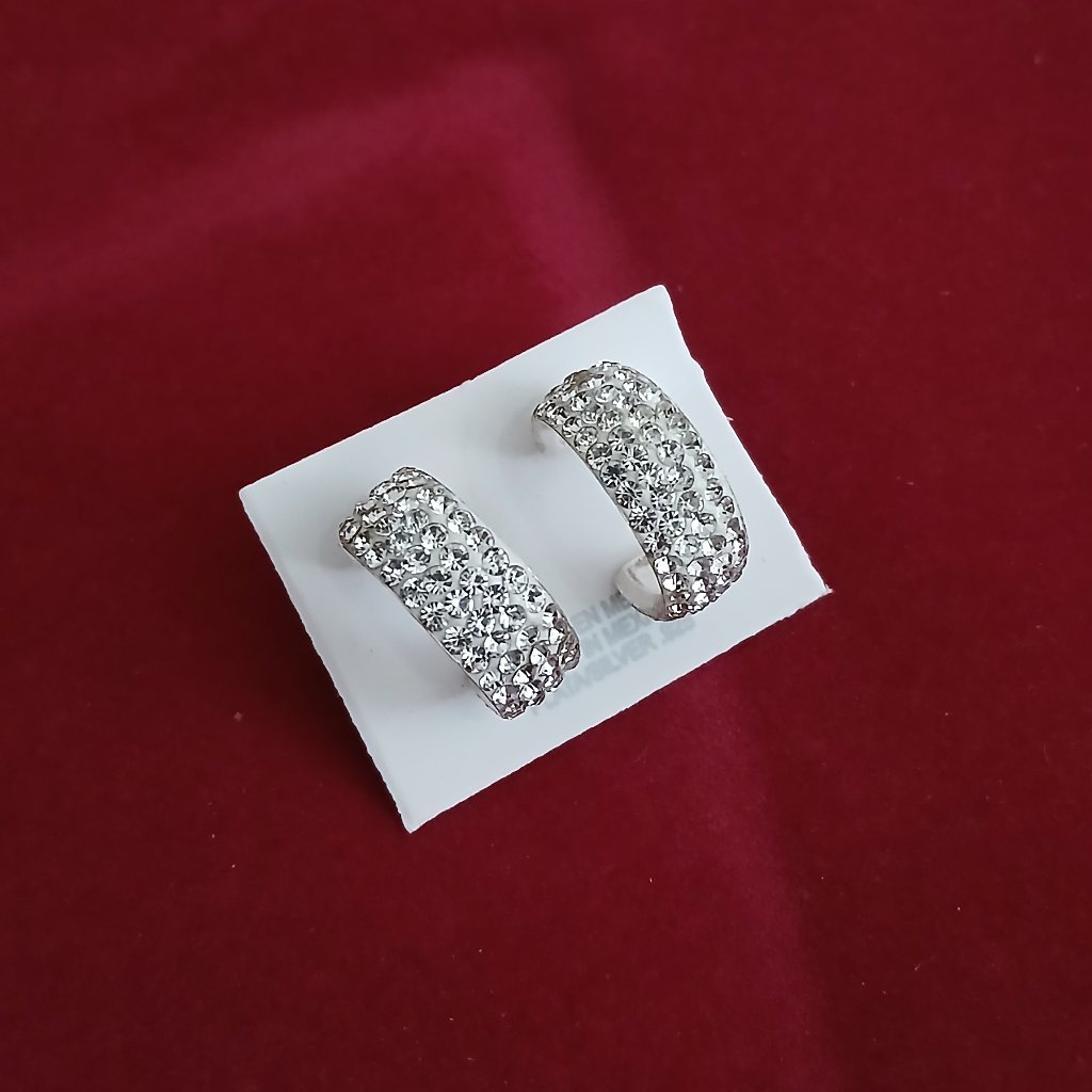 Shiny Hoop Earrings Silver925 18$